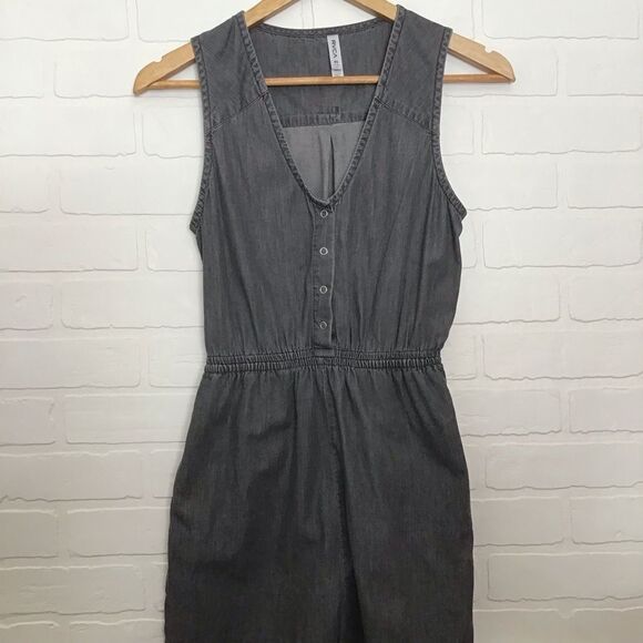 Rvca shortall lightweight 100% cotton  charcoal grey pockets elastic waist XS - Picture 13 of 13